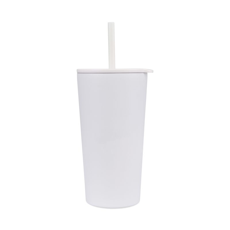 Custom Aviana™ Rowan Recycled Straw Tumbler - 17 Oz. - Marshmallow - 1