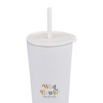 Custom Aviana™ Rowan Recycled Straw Tumbler - 17 Oz. - Marshmallow - 2