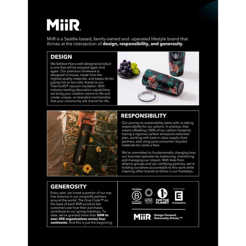 Custom MiiR® Vacuum Insulated Tumbler - 16 Oz. - White Powder - 8