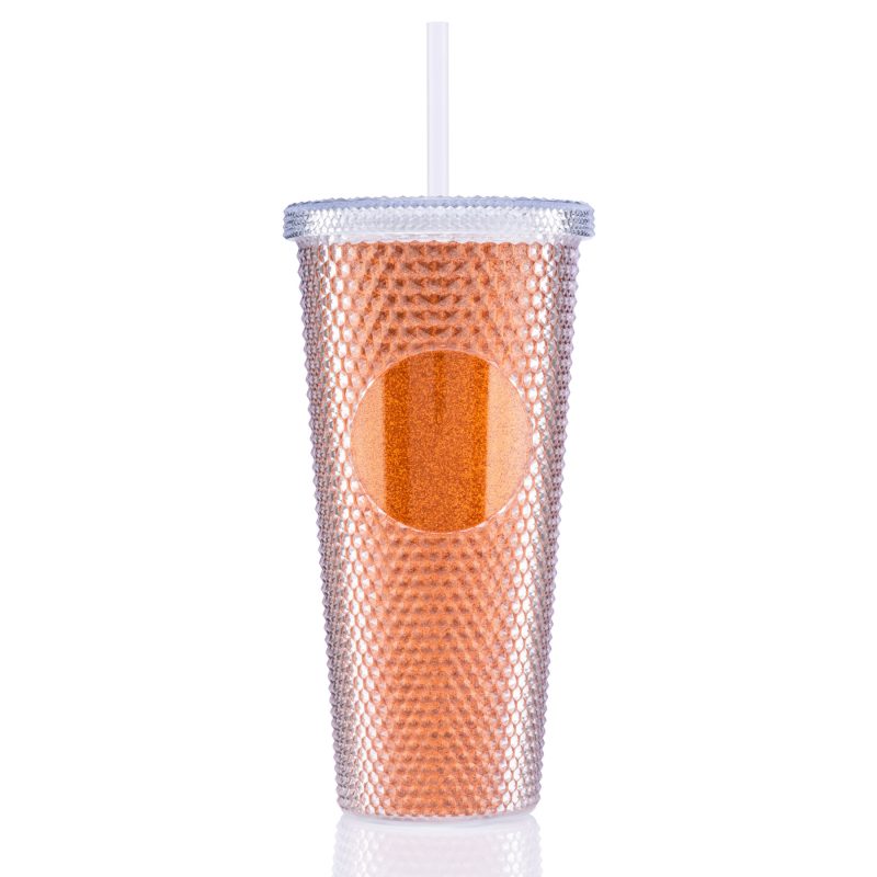 Custom 24 oz Bux Glitter Recycled Tumbler - 4