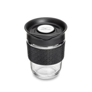 Custom Adana Glass Medium Tumbler w/Silicone Band - 12oz