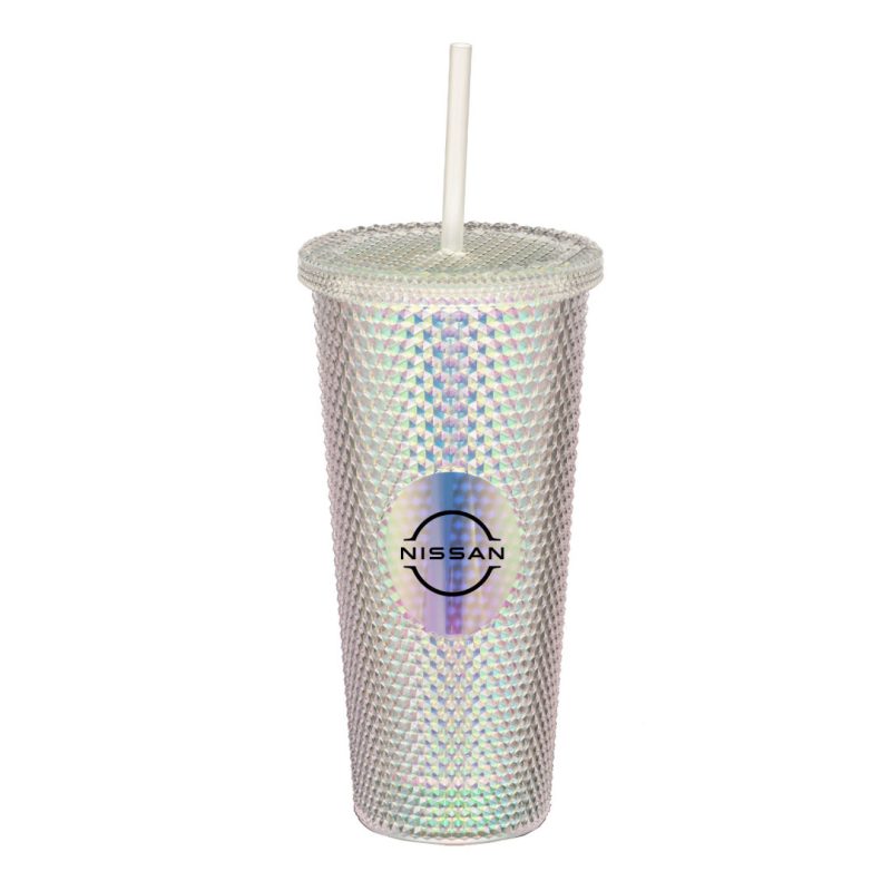 Custom Crenshaw Textured Tumbler w/ Straw - 21oz - 3
