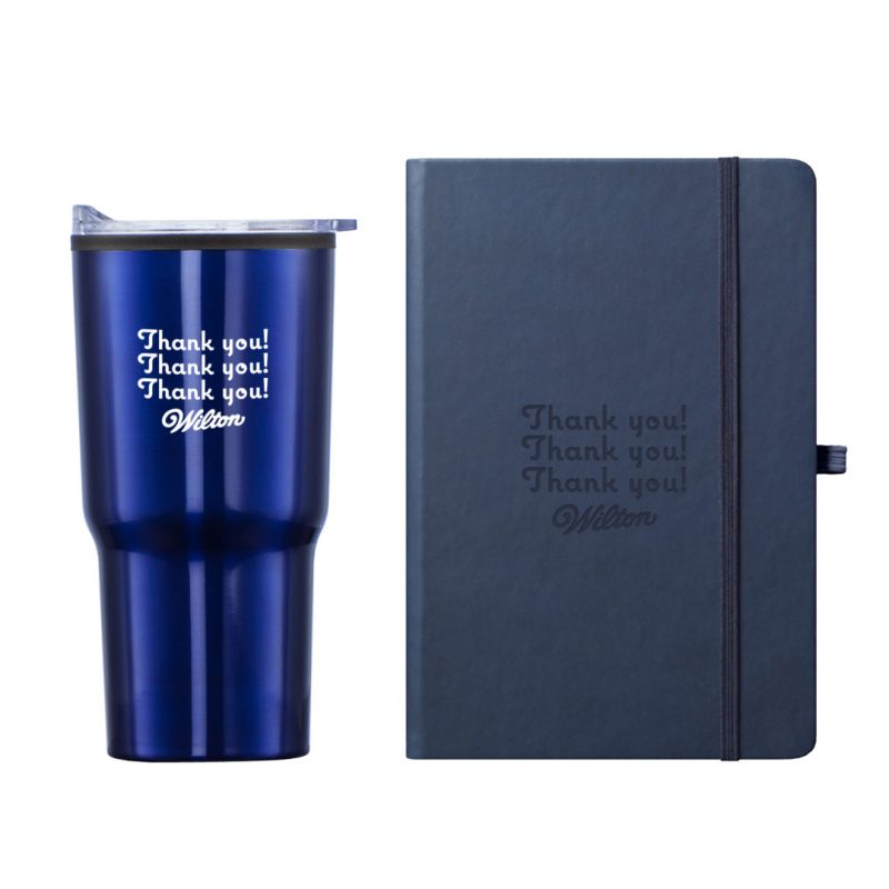 Custom Eccolo® Cool Journal/Bexley Tumbler Gift Set - 2