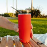 Custom S'well® Tumbler w/ Straw - 24oz - 9