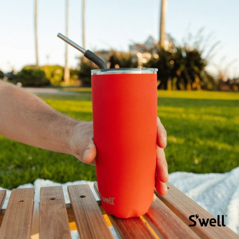 Custom S'well® Tumbler w/ Straw - 24oz - 9