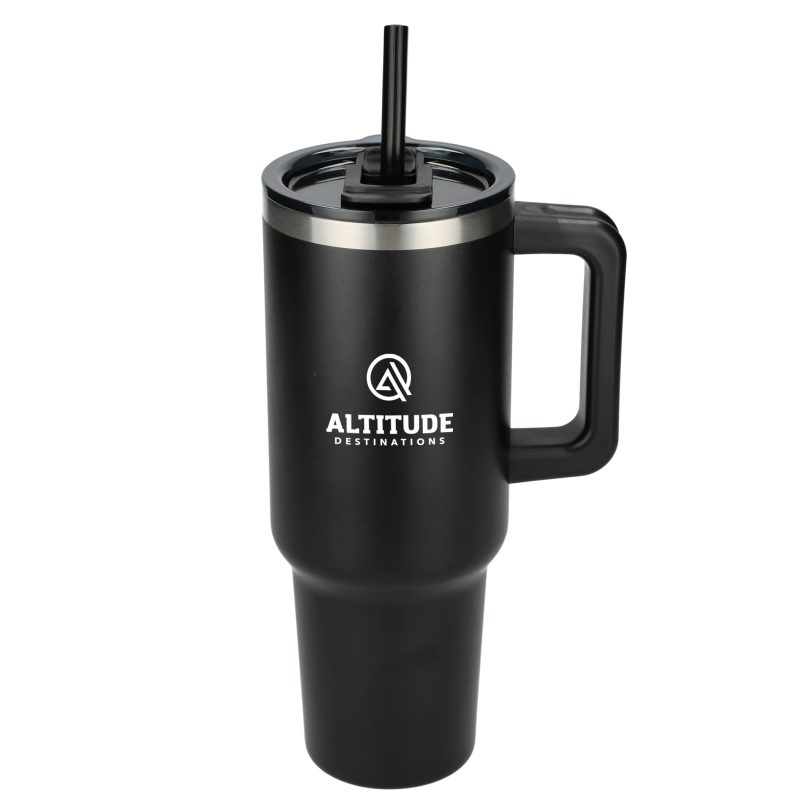 Custom Pinnacle 40 oz Vacuum Insulated Eco-Friendly Travel Tumbler With Straw - 3
