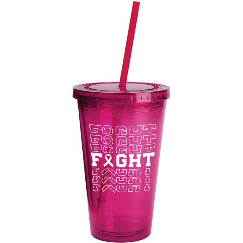 Custom Sunsplash Tumbler W/Straw 16 Oz. - 6