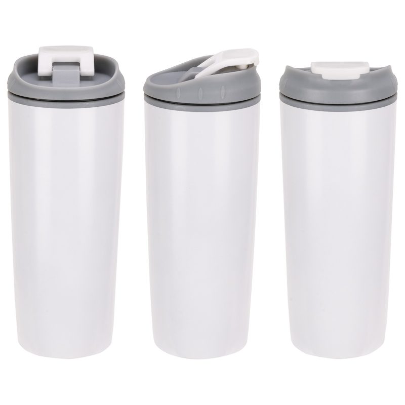 Custom Olympia 17 oz Stainless Steel/Polypropylene Tumbler with Flip Top Lid - 9