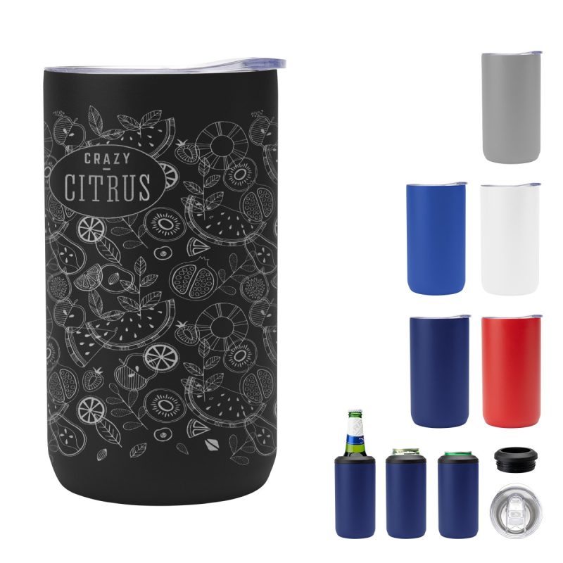 Custom 12 Oz. Full Laser 4-in-1 Double Walled Can Cooler