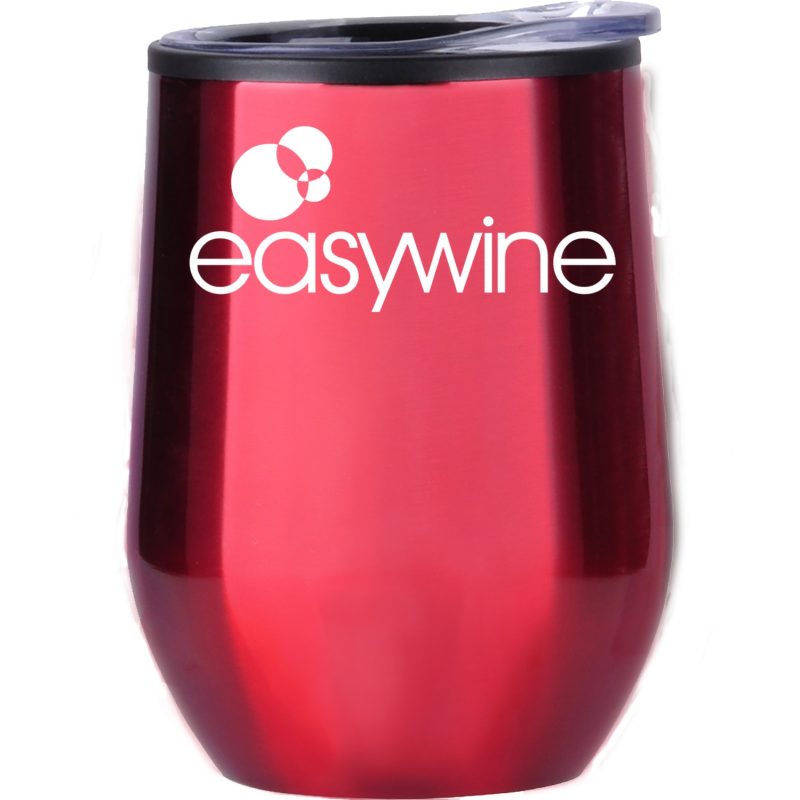 Custom 12 Oz Stainless Wine Tumbler with Plastic Liner - 1
