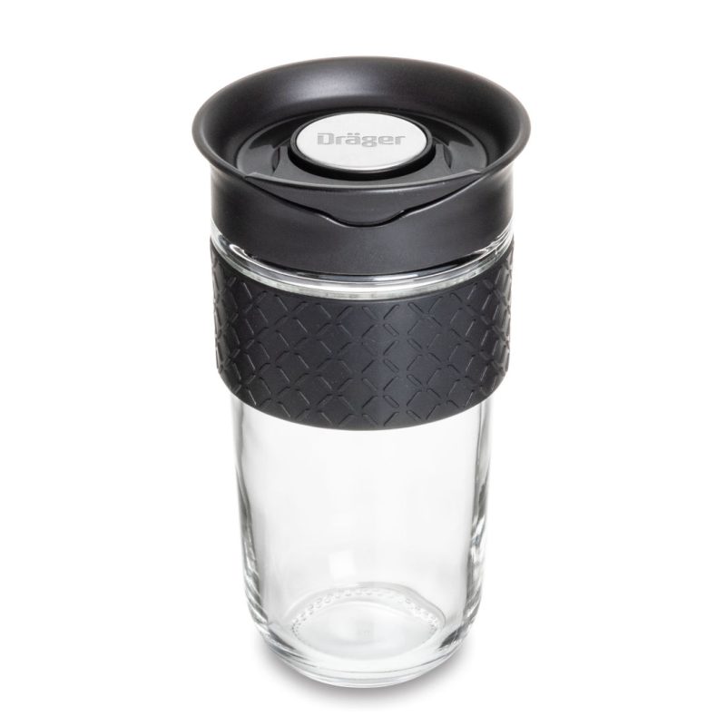 Custom Adana Glass Large Tumbler w/Silicone Band - 18oz