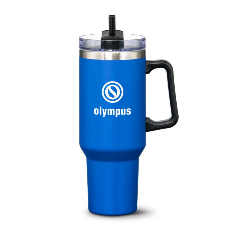 Custom Compeer Handle Travel Mug w/Straw - 40oz - 3