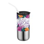Custom Destin 16oz Double Wall Tumbler w Straw - 6