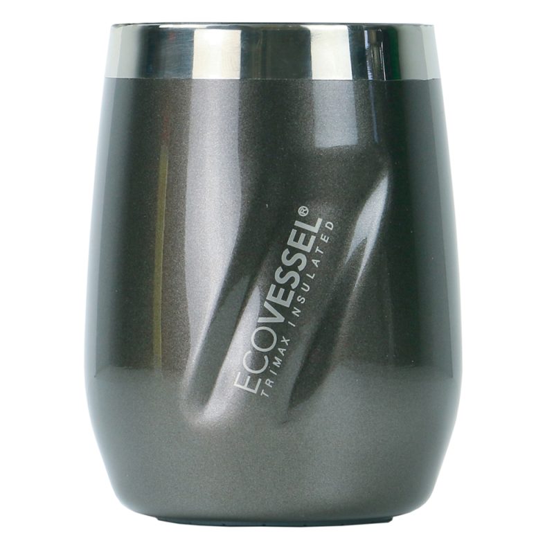 EcoVessel-Port-10-Oz-Trimax-Triple-Insulated-Wine-CupRocks-Glass-W-Tritan-Lid-Gray-Smoke-PORT10GS Custom EcoVessel Port 10 Oz Trimax Triple Insulated Wine Cup/Rocks Glass W/ Tritan Lid - Gray Smoke