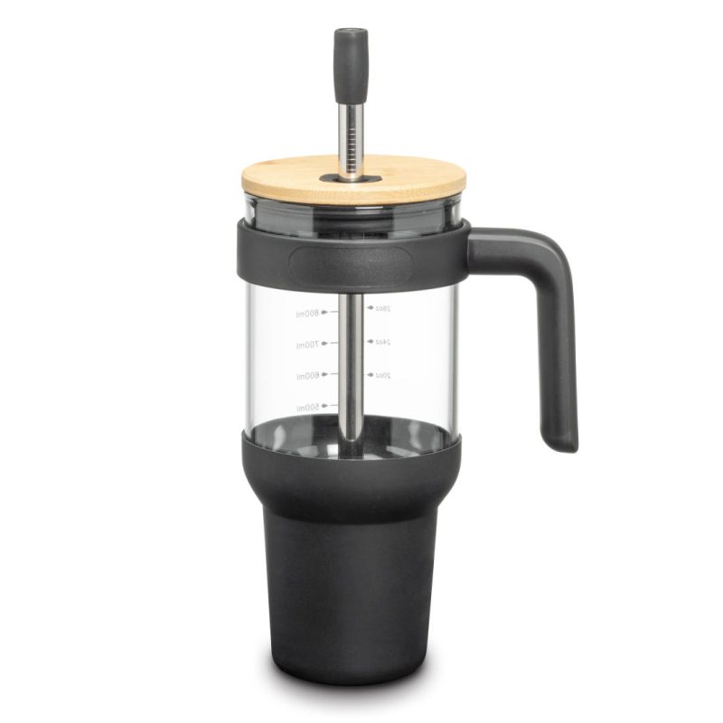 Custom Lanai Glass Travel Mug w/Straw - 1