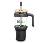 Custom Lanai Glass Travel Mug w/Straw