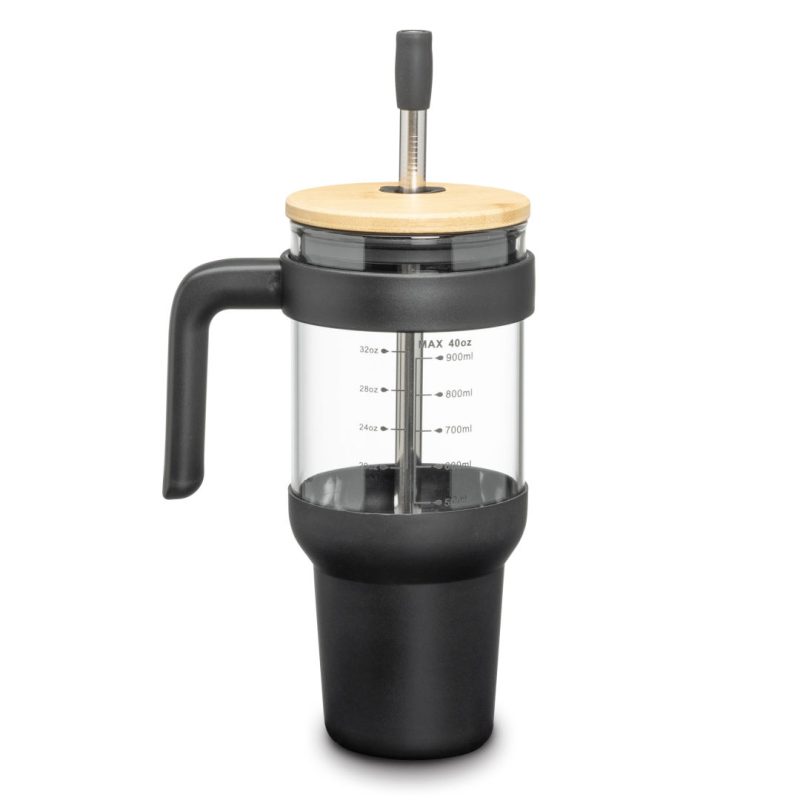 Custom Lanai Glass Travel Mug w/Straw - 2