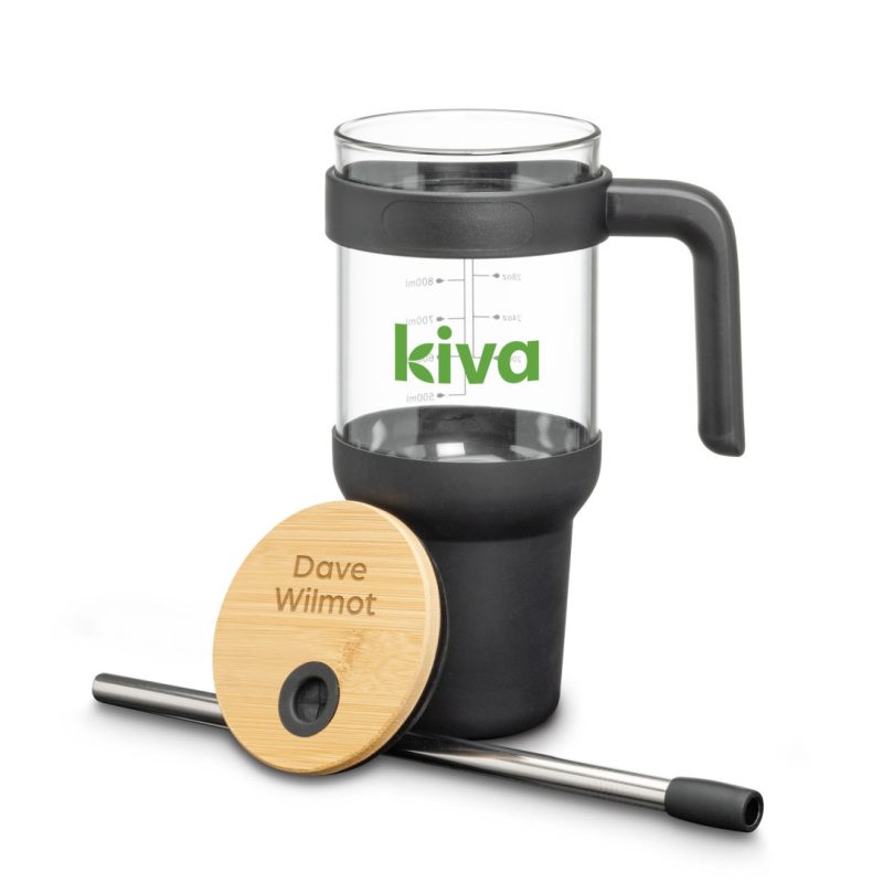 Custom Lanai Glass Travel Mug w/Straw - 3
