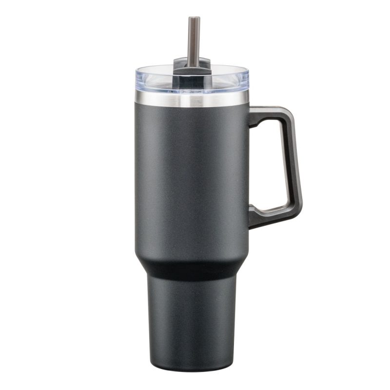 Custom Makena Handle Travel Mug w/Straw - 40oz - 1