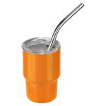 Custom Mini Belmont 3 oz Double-Wall Stainless Steel Tumbler with Straw - 9