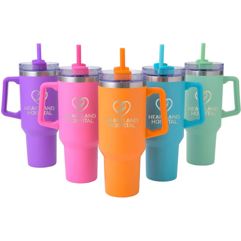 Custom Saratoga Satisfy Brite Travel Mug 40 Oz - 1