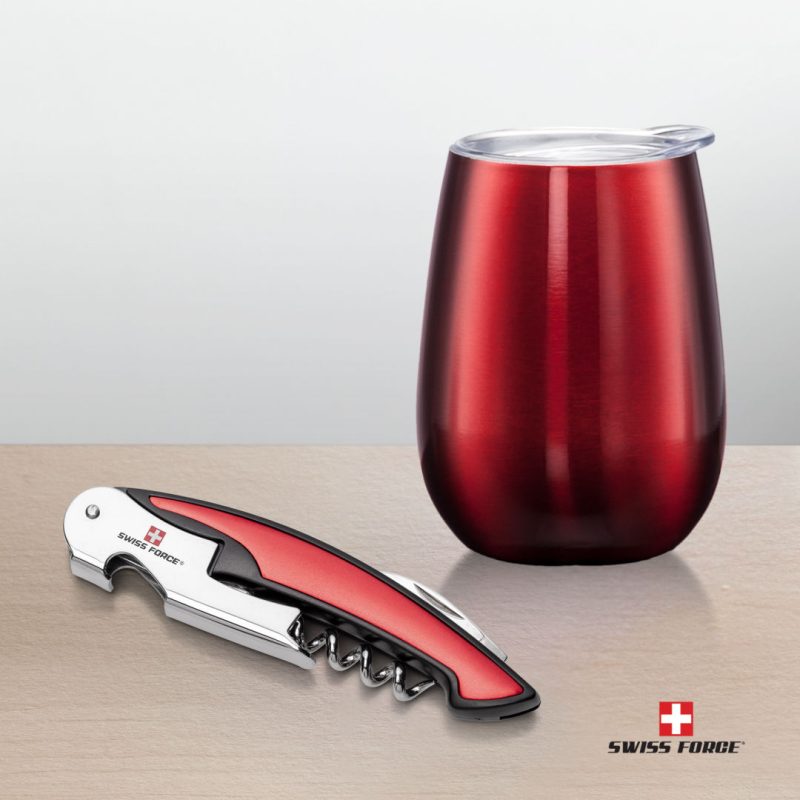 Custom Swiss Force® Rosette Wine Gift Set - 8