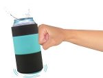 Custom Toadfish Non-Tipping 12oz Standard Can Cooler with free slim can adapter