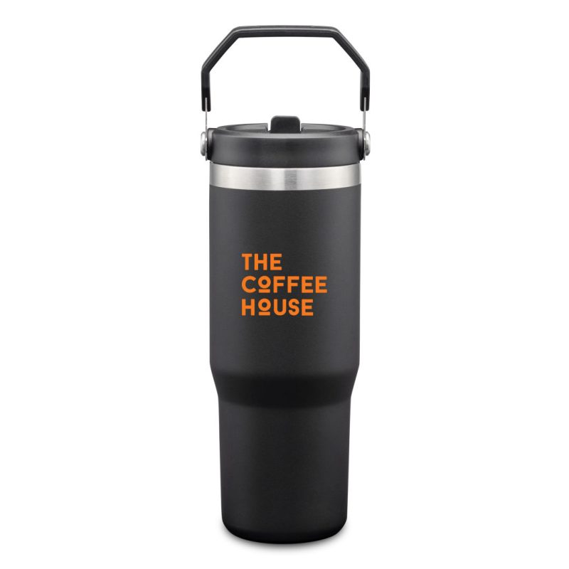 Revive-SS-Tumbler-wHandle-Straw-30oz-D992 Custom Revive SS Tumbler w/Handle & Straw - 30oz