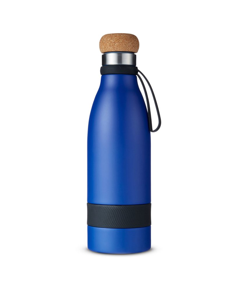 Custom 19 oz Double Wall Vacuum Insulated Bottle With Cork Lid - 4