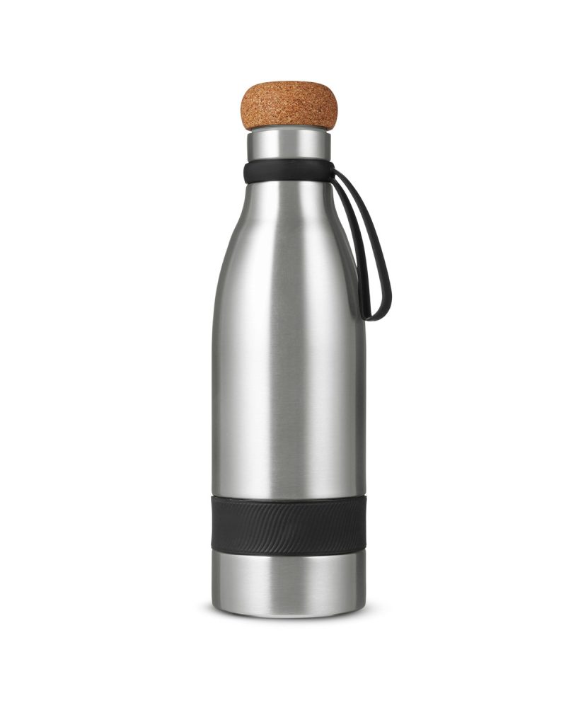 Custom 19 oz Double Wall Vacuum Insulated Bottle With Cork Lid - 6