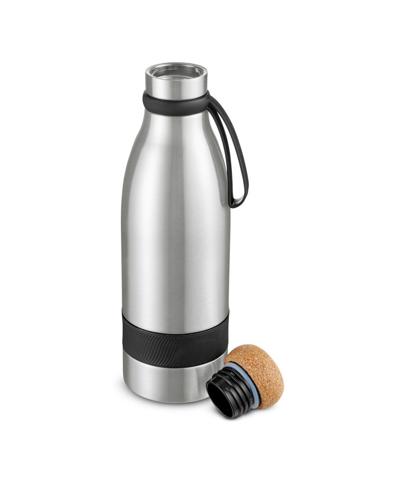 Custom 19 oz Double Wall Vacuum Insulated Bottle With Cork Lid - 7