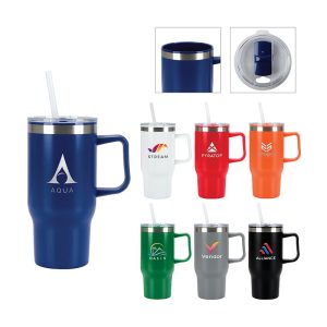 Custom Baker 20 oz. Recycled PP Liner/Steel Outer Travel Mug