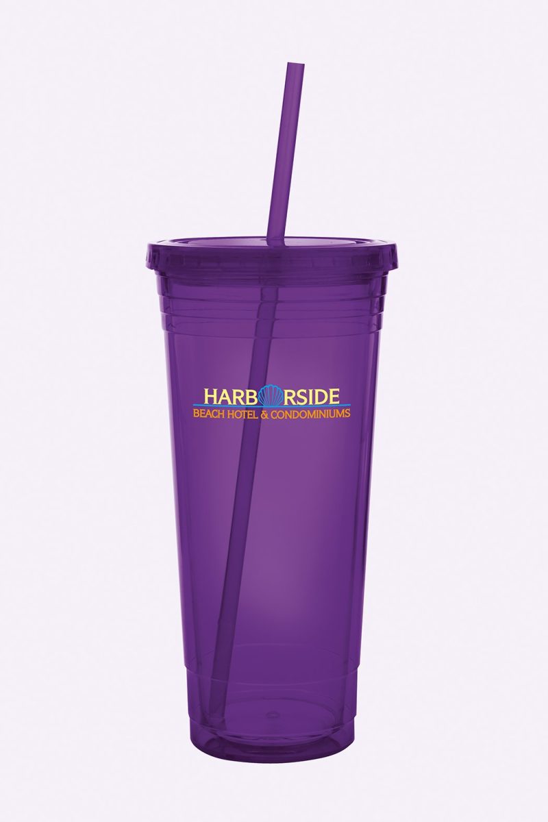 Custom Good Value™ Double Wall Acrylic Tumbler - 24 oz. - 4