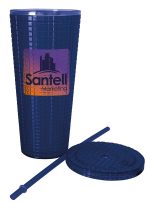 Custom Good Value™ Square-Pattern Double-Wall Tumbler - 23 oz. - 1