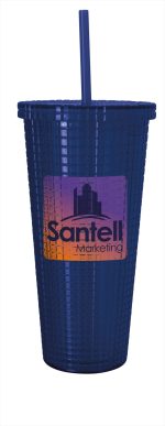 Custom Good Value™ Square-Pattern Double-Wall Tumbler - 23 oz. - 2
