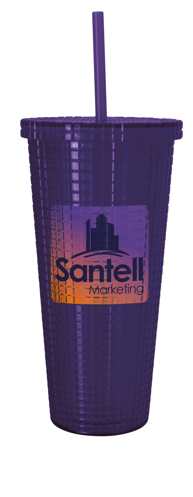 Custom Good Value™ Square-Pattern Double-Wall Tumbler - 23 oz. - 5