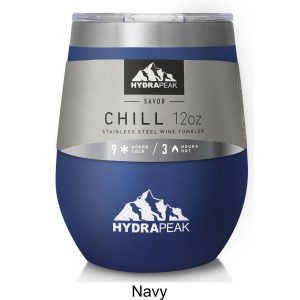 Custom 12 oz Hydrapeak® Stainless Steel Insulated Chill Stemless Tumbler