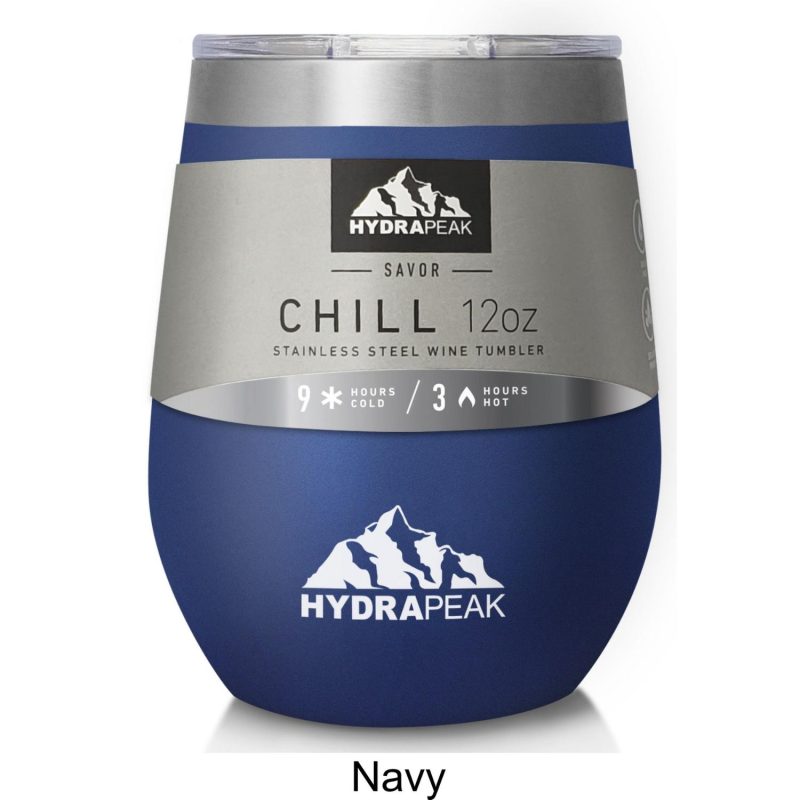 Custom 12 oz Hydrapeak® Stainless Steel Insulated Chill Stemless Tumbler