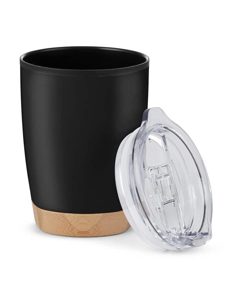 Custom 12 oz Symmetry Tumbler With Bamboo Base - 2