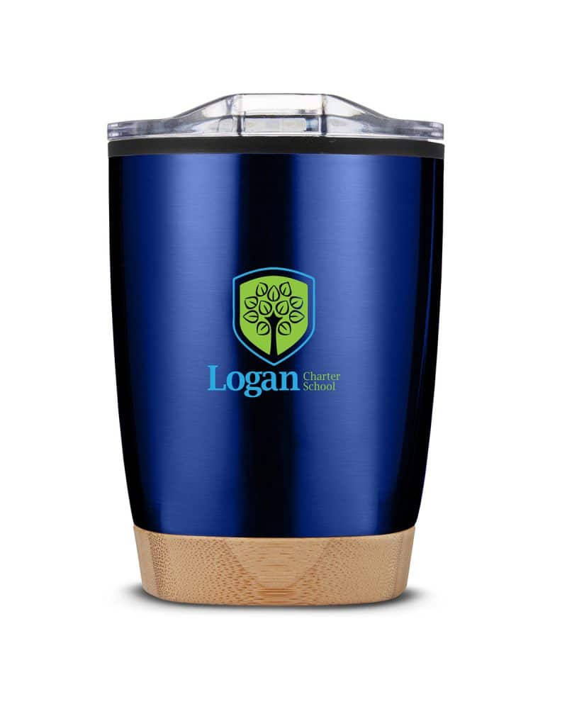 Custom 12 oz Symmetry Tumbler With Bamboo Base