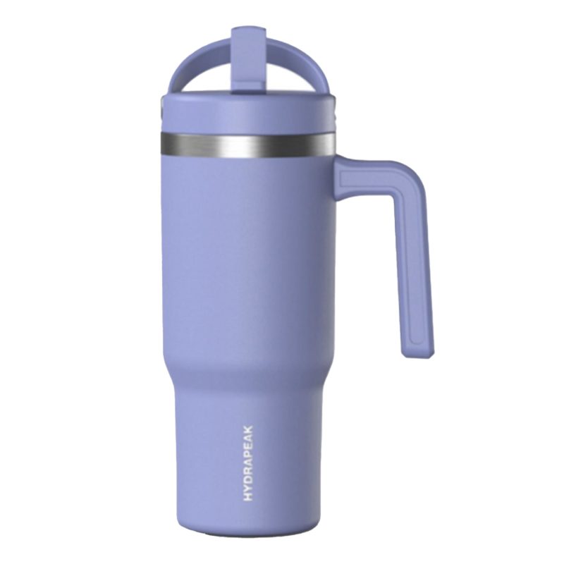 Custom 18 oz Hydrapeak® Stainless Steel Insulated Tumbler With Handle and Straw Lid - 1