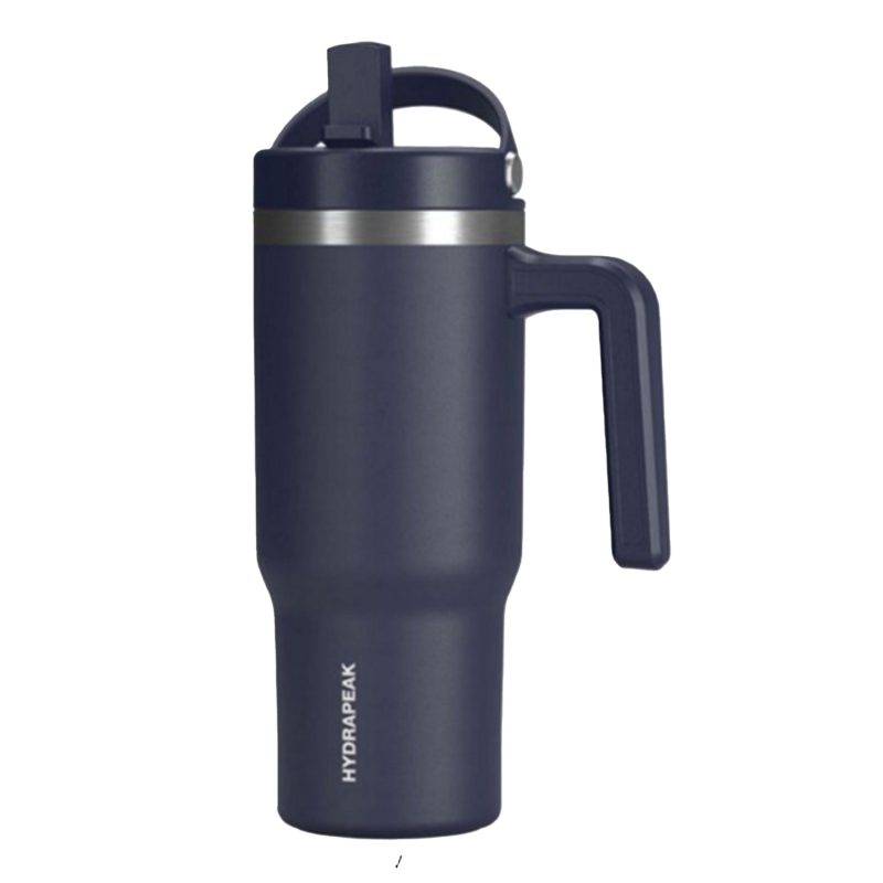 Custom 18 oz Hydrapeak® Stainless Steel Insulated Tumbler With Handle and Straw Lid - 3