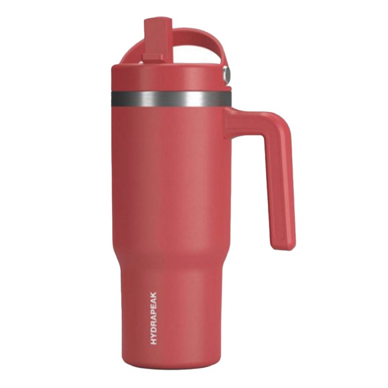 Custom 18 oz Hydrapeak® Stainless Steel Insulated Tumbler With Handle and Straw Lid - 5
