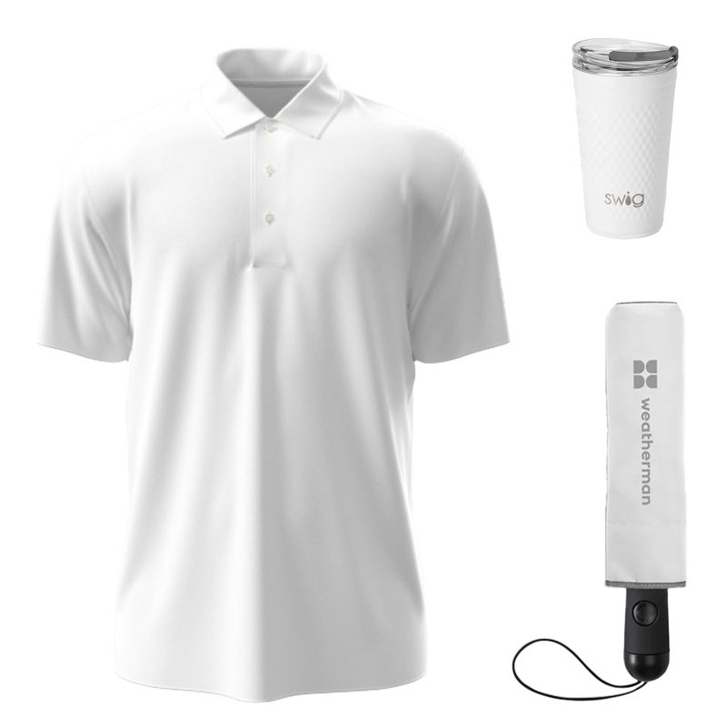 PGA TOUR® Golf Polo & Weatherman® Umbrella Gift Set