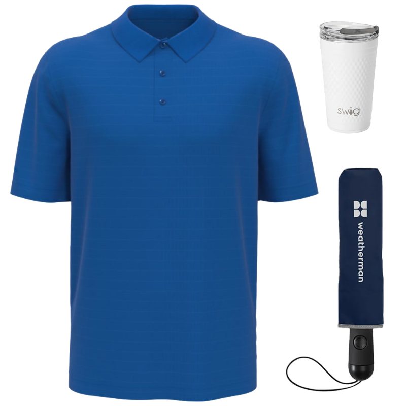 Callaway® Golf Polo Shirt & Weatherman® Umbrella Gift Set - 3