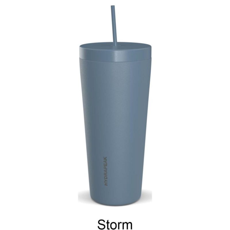 Custom 25 oz Hydrapeak® Stainless Steel Insulated Tumbler w/ Lid and Straw - 4