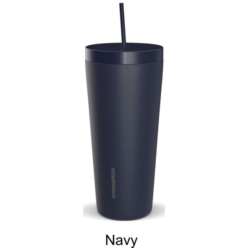 Custom 25 oz Hydrapeak® Stainless Steel Insulated Tumbler w/ Lid and Straw - 5