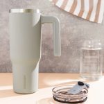Custom 32 oz Hydrapeak® Stainless Steel Insulated Tumbler With Handle and Straw Lid - 2
