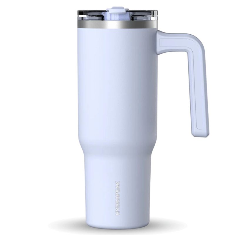 Custom 32 oz Hydrapeak® Stainless Steel Insulated Tumbler With Handle and Straw Lid - 5