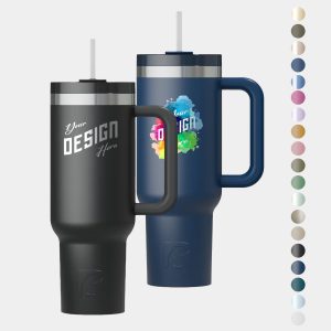 Custom 40 oz RTIC® Leak-Resistant Ceramic Lined 3-in-1 Lid Road Trip Tumbler